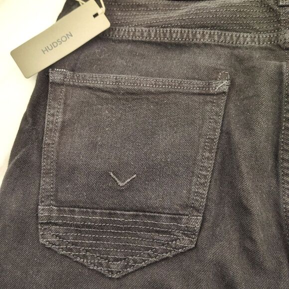 Hudson Blunder V2 Skinny Biker Moto Motorcycle Jeans Pants Black Denim Sz 29 - Picture 16 of 16